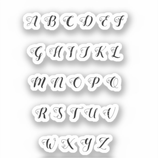Alphabet Aufkleber (Vorderseite)