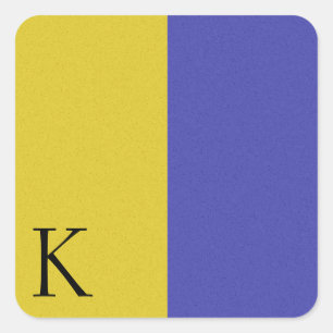 Alphabet-Aufkleber für die Signalflagge K Quadratischer Aufkleber
