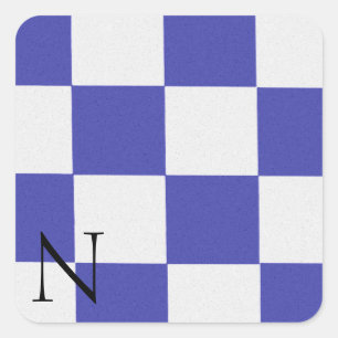 Alphabet-Aufkleber für die Signalflagge N Quadratischer Aufkleber