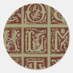 Alphabet-Aufkleber Runder Aufkleber