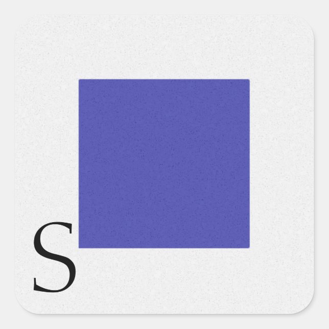 Alphabet-Aufkleber S Quadratischer Aufkleber (Vorderseite)