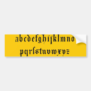 Alphabet Autoaufkleber