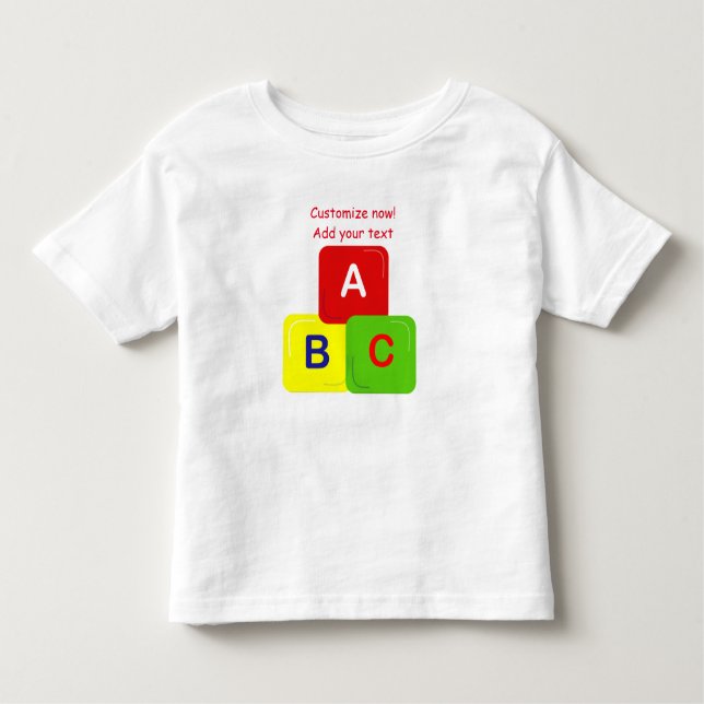 Alphabet Blockiert Kleinkind-T - Shirt individuell (Vorderseite)