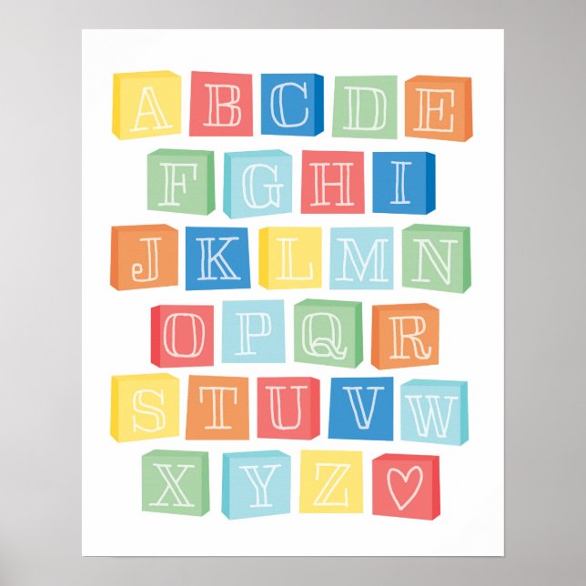 Alphabet Blocks Children's Modern Art Poster (Vorne)
