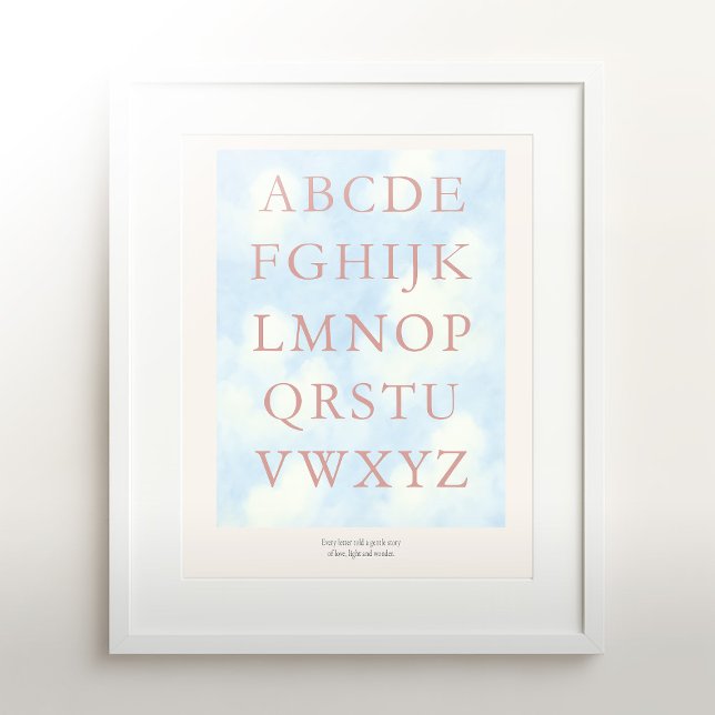 Alphabet – Blush Nursery ABC Wall Art (11x14) Poster (Von Creator hochgeladen)