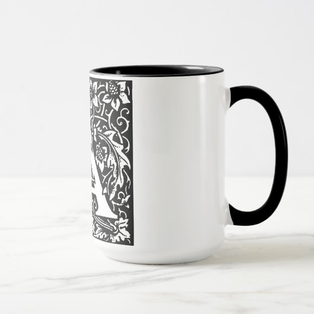Alphabet Brief A an die Tasse (Rechts)