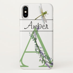 Alphabet Brief A Lavendel Eukalyptus Dragonfly Case-Mate iPhone Hülle