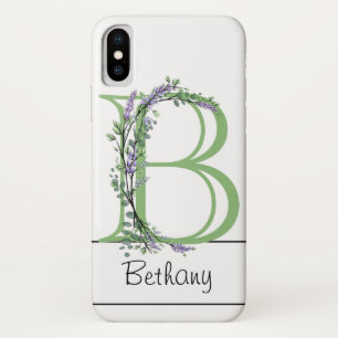 Alphabet Brief B Aquarelllavender Eukalyptus Case-Mate iPhone Hülle