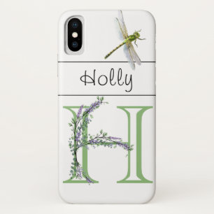 Alphabet Brief H Lavender Eucalyptus Dragonfly Case-Mate iPhone Hülle