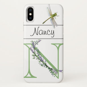 Alphabet Brief N Lavender Eucalyptus Dragonfly Case-Mate iPhone Hülle