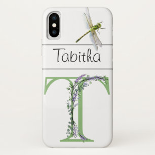 Alphabet Brief T Lavender Eucalyptus Dragonfly Case-Mate iPhone Hülle