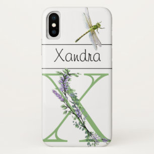 Alphabet Brief X Lavender Eukalyptus Dragonfly Case-Mate iPhone Hülle