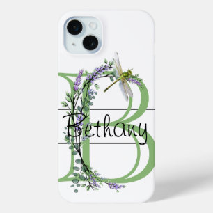 Alphabet Buchstabe B, Aquarelllavender Dragonfly Case-Mate iPhone Hülle