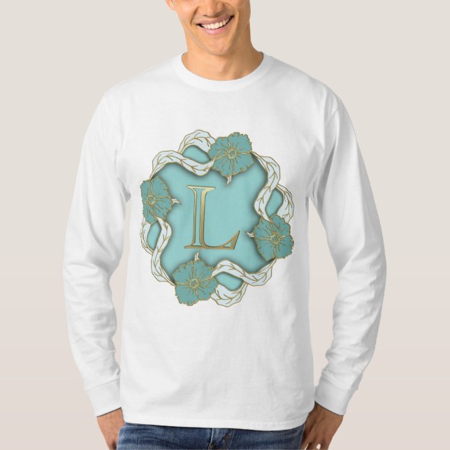 Alphabet Buchstabe Initial T-Shirt (Vorderseite)