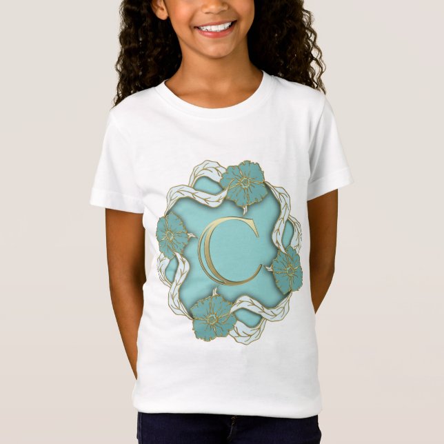 Alphabet-Buchstabe Initial T-Shirt (Vorderseite)