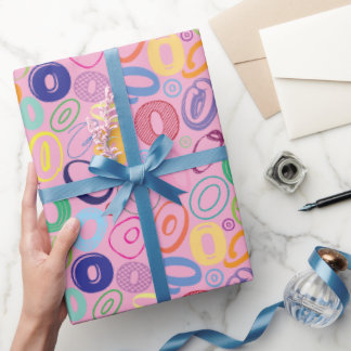 Alphabet Buchstabe O Geschenkpapier - Pink