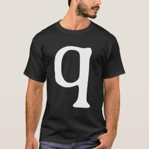 Alphabet Buchstabe Q Q Halloween Karneval T-Shirt