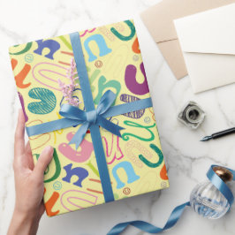 Alphabet Buchstabe U Geschenkpapier - Gelb