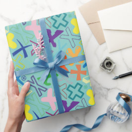 Alphabet Buchstabe X Geschenkpapier - Grün