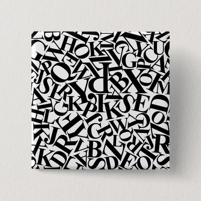 Alphabet Buchstaben Button (Vorderseite)