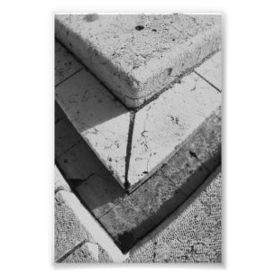 Alphabet-Buchstaben-Fotografie V6 Schwarz-Weiß 4x6 Fotodruck