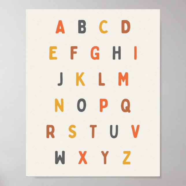 Alphabet. Buchstaben. Poster & Prints (Vorne)