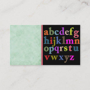 Alphabet Business Card Visitenkarte