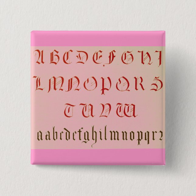 Alphabet Button (Vorderseite)