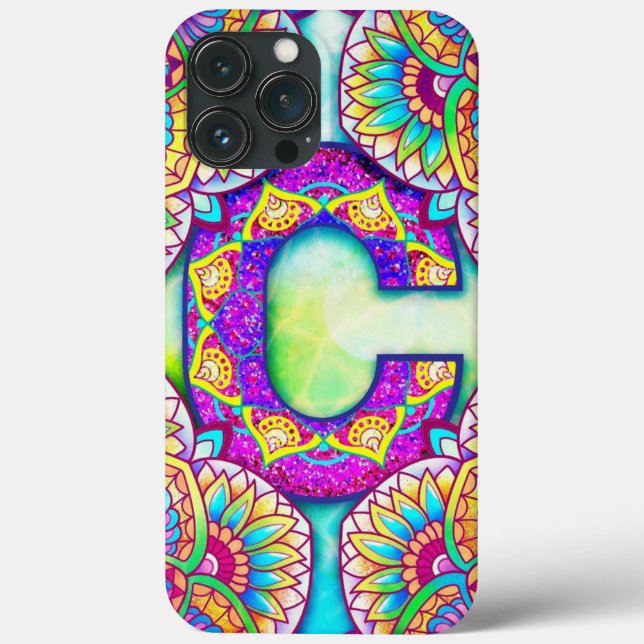 Alphabet C mandala Case-Mate iPhone Hülle (Rückseite)