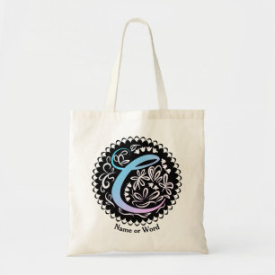Alphabet C Monogram Handwriting Tragetasche