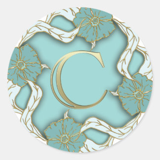 Alphabet c Monogramm Runder Aufkleber