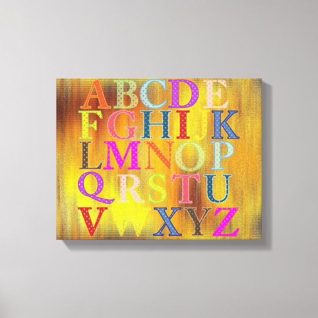 Alphabet Canvas Print Leinwanddruck (Vorderseite)