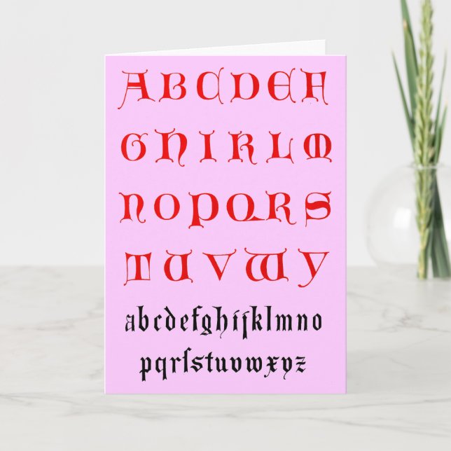 Alphabet Card Feiertagskarte (Vorderseite)