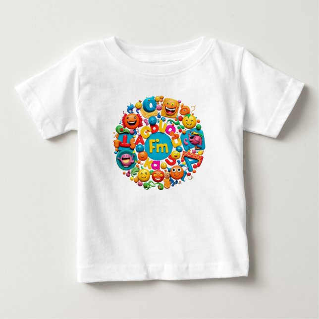 "Alphabet Carousel" Baby T-shirt (Vorderseite)