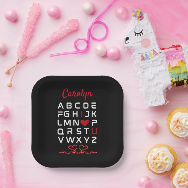 Alphabet Chart I I Liebe Pappteller (Party)