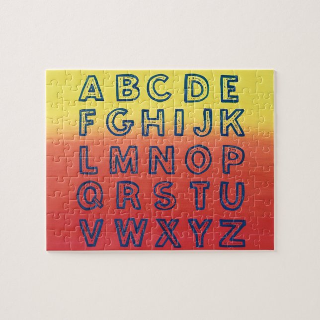 Alphabet Chart Upper Case Letters Sunset Puzzles (Horizontal)