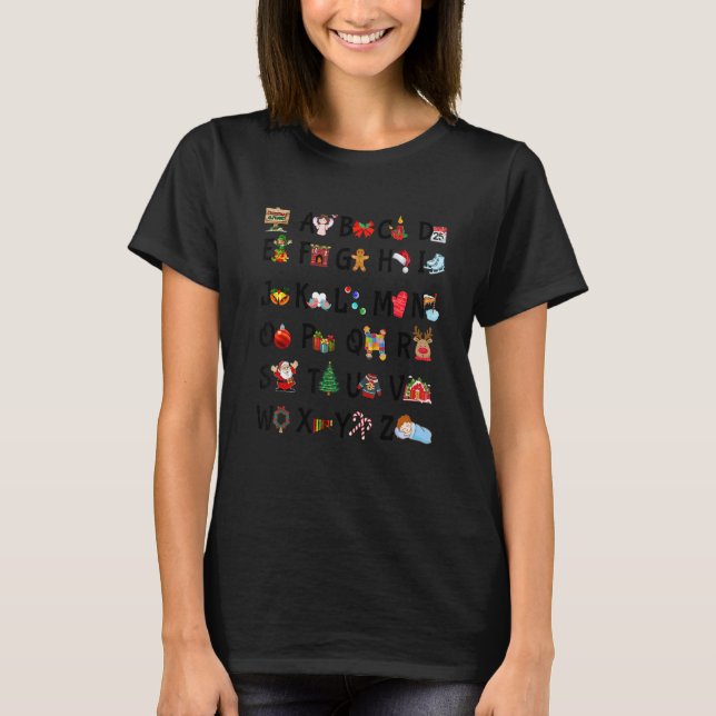 Alphabet Christmas  For Men Women Kids T-Shirt (Vorderseite)