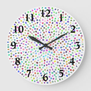 Alphabet Circle Große Wanduhr