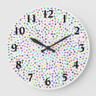 Alphabet Circle Große Wanduhr