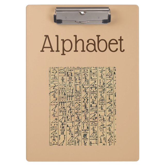 Alphabet Clipboard Klemmbrett (Vorderseite)