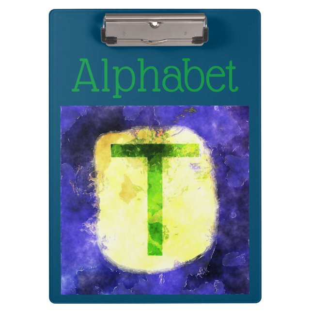 Alphabet Clipboard Klemmbrett (Vorderseite)