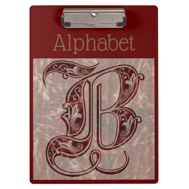 Alphabet Clipboard Klemmbrett (Vorderseite)