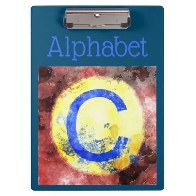 Alphabet Clipboard Klemmbrett (Vorderseite)