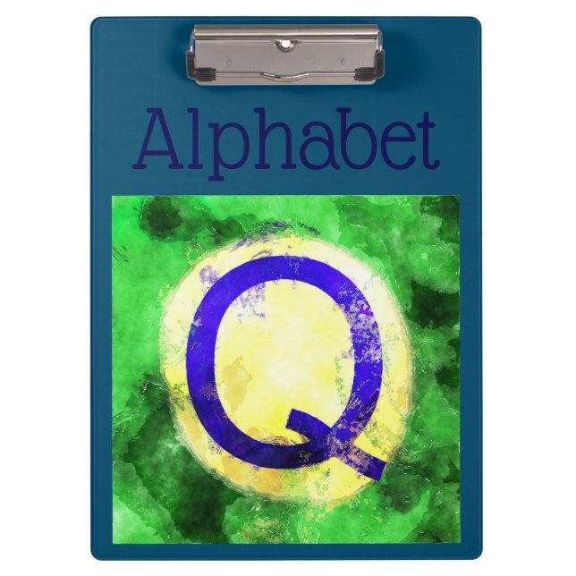 Alphabet Clipboard Klemmbrett (Vorderseite)