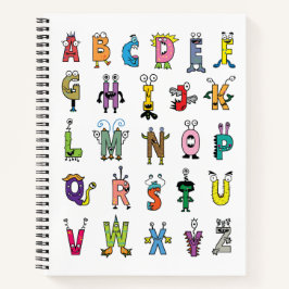 Alphabet Creatures Spiralnotebook Notizbuch