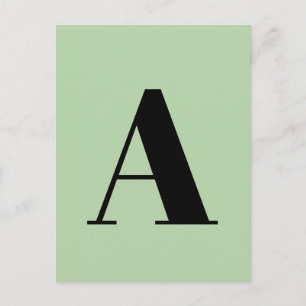 Alphabet Custom Letter Modernes Minimalistisches Postkarte