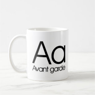 Alphabet der Typografie-Tasse - Avantgarde Tasse