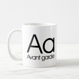Alphabet der Typografie-Tasse - Avantgarde Tasse