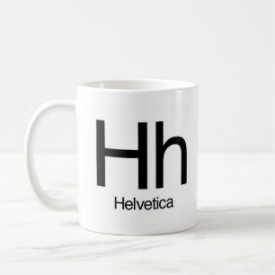 Alphabet der Typografie-Tasse - Helvetica Tasse