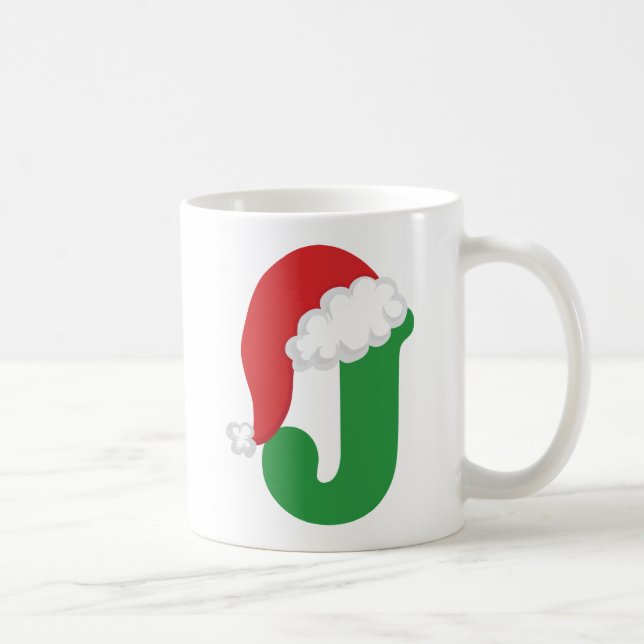 Alphabet des Weihnachtsbuchstabe-J Kaffeetasse (Rechts)